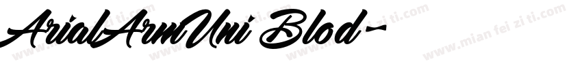 ArialArmUni Blod字体转换